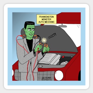 Frankensteins Monster Auto Mechanic Magnet